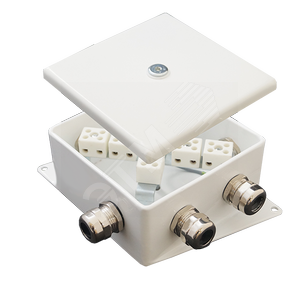 Коробка монтажная огнестойкая КМ-О (6к*60)-IP66-120х120 три ввода ABC (КМ-О (6к*6,0)-IP66-120х120 ABC) - Гефест