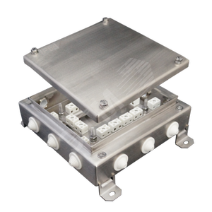 Коробка монтажная огнестойкая КМ-О (32к)-IP54-2020, корпус из нержавеющей стали, количество вводов 12 (КМ-О (32к)-IP54-2020 нерж) - Гефест-СПб