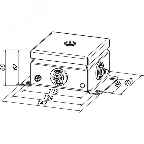 Коробка монтажная КМ IP55-1010 (без DIN рейки), корпус из оцинкованной стали, количество вводов 4 (КМ (без DIN рейки)-IP55-1010 4вв) - фото 3