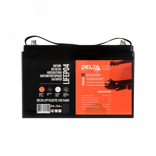 Литий-железо-фосфатная аккумуляторная батарея DELTA LFP PLAS (25.6V 54Ah) - фото 3