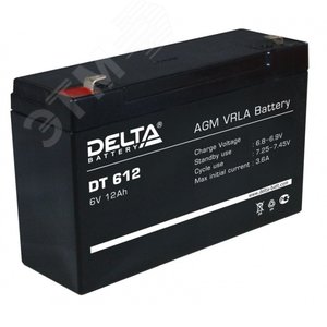 Аккумулятор DT 6В 12Ач (DT 612) - Delta