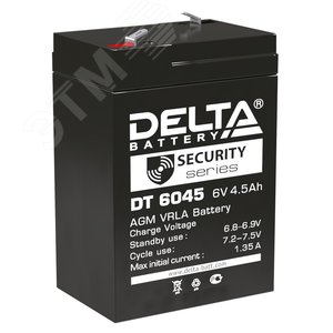 Аккумулятор DT 6В 4.5Ач (DT 6045) - Delta