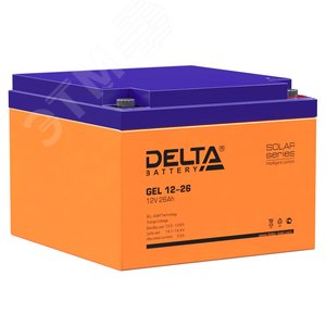 Аккумулятор GEL 12В 26Ач (GEL 12-26) - Delta