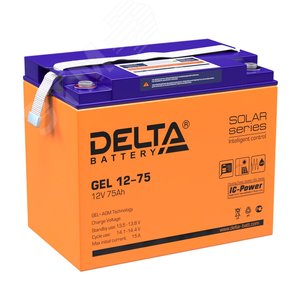 Аккумулятор GEL 12В 75Ач (GEL 12-75) - Delta