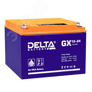 Аккумулятор GX 12В 24Ач (GX 12-24) - Delta