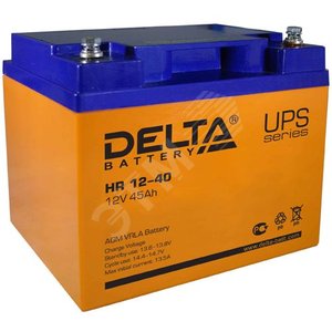 Аккумулятор Delta HR 12В/40Ач (HR 12-40 L)