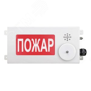 Табло светозвуковое взрывозащищенное ТСЗВ-Exi-М-Прометей-МИНИ 12-36В мальгаборитное ПОЖАР. Корпус - низкоуглеродистая сталь (ТСЗВ-Exi-М-Прометей-МИНИ 12-36В) - Спектрон