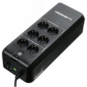 Источник бесперебойного питания Offline Back Verso 600 ВА/300 Вт, фазы 1/1,Tower 6хSchuko, c АКБ - IPPON