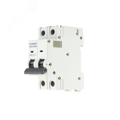Автоматический выключатель HGD63-M 2PMCS0000C 00002 2 полюса, 2А, ток к.з. 6kA, хар-ка C (STANDARD) (Hyundai) 8