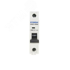 Выключатель автоматический HGD63-M 1PMCS0000C 00025 1 полюс, 25 А, ток короткого замыкания 6 kA, характеристика C (STANDARD) - фото 2