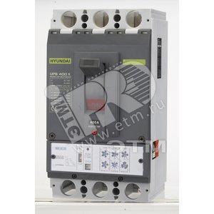 Воздушный автоматический выключатель UAN16A 3H    M2C2S2 54L BA EL (3 пол., 1600А,85kA, AC380/415В, мот.привод 220В, реле UPR-LP (50Гц), с вкл.       катушкой и незав. расц.220В) - HYUNDAI