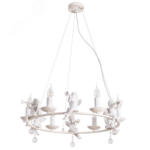Люстра подвесная AMUR E14 6х40Вт Металл Белый - Arte Lamp