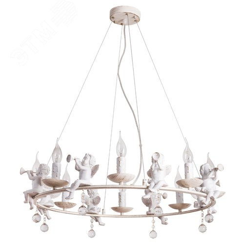 Люстра подвесная AMUR E14 8х40Вт Металл Белый - Arte Lamp