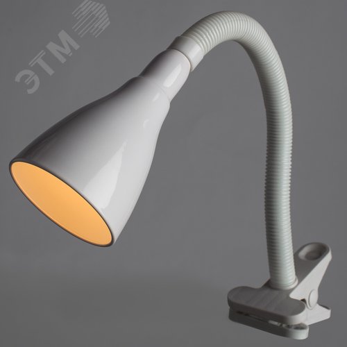 Лампа настольная офисная CORD E14 1х40Вт Металл Белый - фото 2