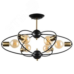 Люстра потолочная GLASGOW E27 6х40Вт Металл Чёрный - Arte Lamp