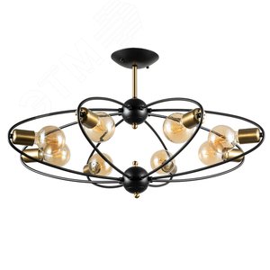 Люстра потолочная GLASGOW E27 8х40Вт Металл Чёрный - Arte Lamp