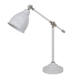 Лампа настольная офисная BRACCIO E27 1х60Вт Металл Белый - Arte Lamp