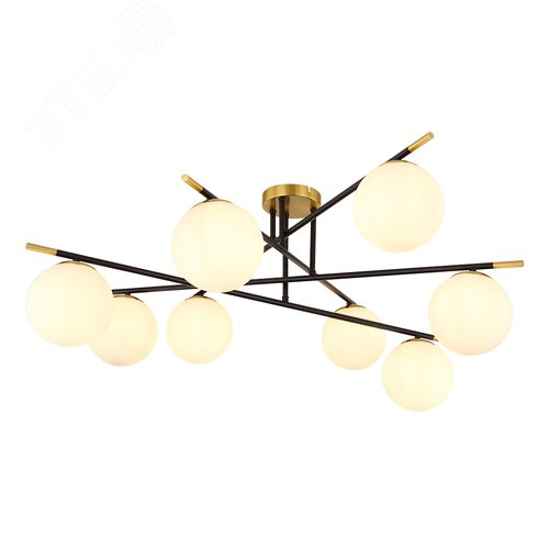 Люстра потолочная ALCOR E14 8х40Вт Металл Чёрный - Arte Lamp