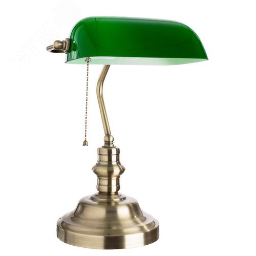 Лампа настольная кабинетная BANKER E27 1х60Вт Металл Бронза - Arte Lamp