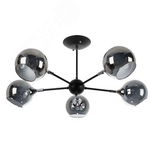 Люстра потолочная LAGOS E27 5х60Вт Металл Чёрный - Arte Lamp