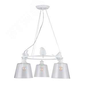 Люстра подвесная PASSERO E27 3х40Вт Металл Белый - Arte Lamp