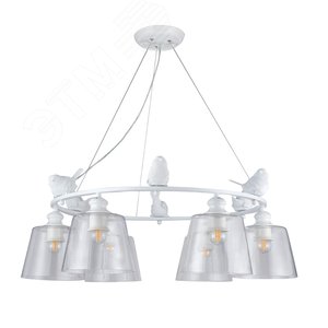 Люстра подвесная PASSERO E27 6х40Вт Металл Белый - Arte Lamp