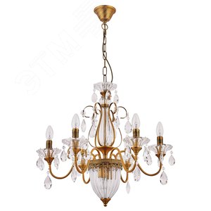 Люстра подвесная SCHELENBERG E14 6х40Вт Металл Золото - Arte Lamp