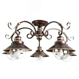 Люстра потолочная GRAZIOSO E27 5х60Вт Металл Коричневый - Arte Lamp