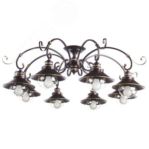 Люстра потолочная GRAZIOSO E27 8х60Вт Металл Коричневый - Arte Lamp