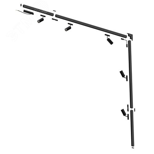 Коннектор прямой для магнитного шинопровода LINEA-ACCESSORIES металл Чёрный - фото 2