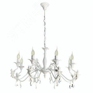 Люстра подвесная ANGELINA E14 8х40Вт Металл Белый - Arte Lamp