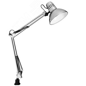 Лампа настольная офисная SENIOR E27 1х40Вт Металл Серебро - Arte Lamp