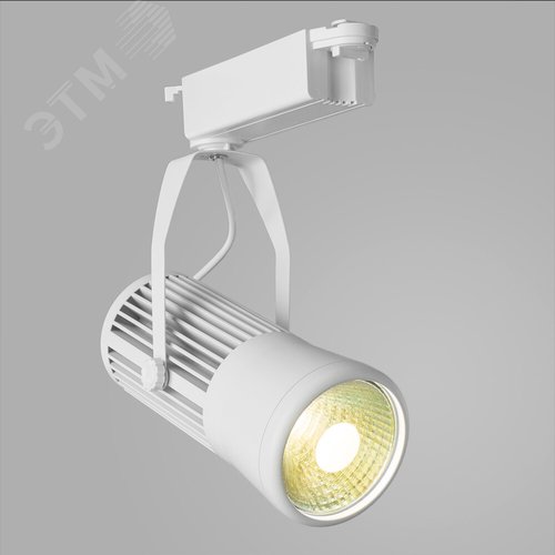 Светильник 1х30WхLED на шинопровод H216хL100 COB 2100lm 3000K алюминий/белый - фото 2