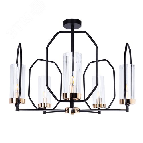 Люстра потолочная CELAENO E14 5х60Вт Металл Чёрный - Arte Lamp