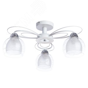Люстра потолочная SANSA E27 3х40Вт Металл Белый - Arte Lamp