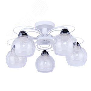 Люстра потолочная SANSA E27 5х40Вт Металл Белый - Arte Lamp
