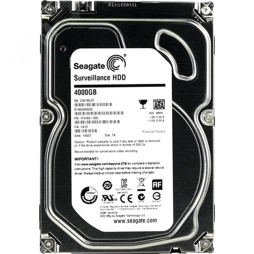 Жесткий диск 4Tb Surveillance 3.5‘‘, SATAIII, 5900 об/мин, 64MB (ST4000VX000) - Seagate