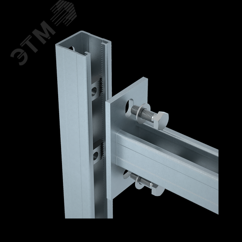 Страт-консоль одиночная усиленная 41х41 L300 S 2,5 мм 2