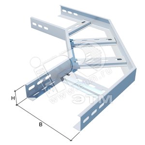 Угол горизонтальный 90 градусов LGL90*70*400 (LGL90*70*400) - КМ-Профиль