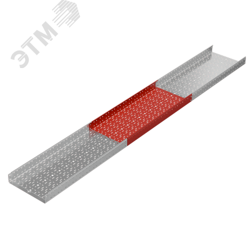 Лоток перф. 100х500х1,0 L3000 мм Быстрый монтаж ПЛЮС 3