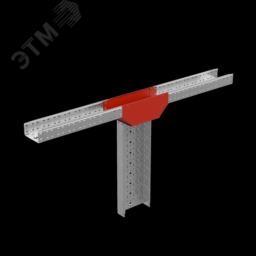 Т-ответвитель переходник 80х300-400 мм вертикальный c разворотом трассы на 90 градусов ПЛЮС (нижняя часть больше исходной) HD 2