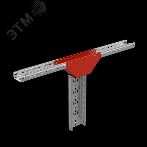 Т-ответвитель переходник 50х150-400 мм вертикальный c разворотом трассы на 90 градусов ПЛЮС (нижняя часть больше исходной) HD 2