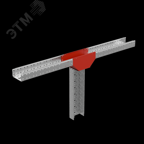 T-отвод вертикальный 80*400 вниз c разворотом трас 2