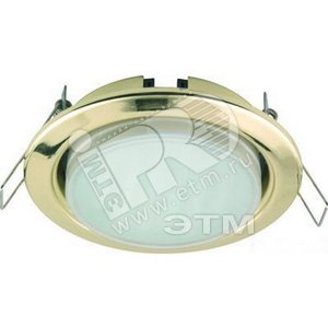 Светильник ФВО-11w GX53 IP20 золото со стеклом круглый - NO NAME