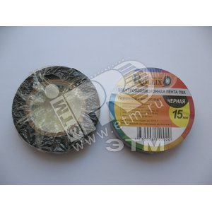 Изолента ПВХ чер.15мм Rollix инд.уп. (1234567833) - NO NAME
