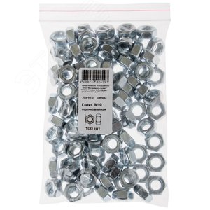 Гайка DIN934 М10 шестигранная оцинкованная (100 шт) - FIT