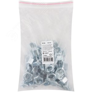 Гайка DIN934 М16 шестигранная оцинкованная (50 шт) - FIT