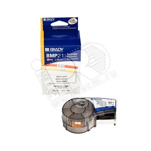 BRADY Лента 9.53mm/4.87m нейлон черный на белом (brd110893) - BRADY
