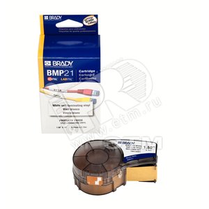M21-1500-427 самоламинирующиеся кабельные маркеры, 38.10 мм/4.30 м (d8 мм), винил, черный на белом - KLAUKE