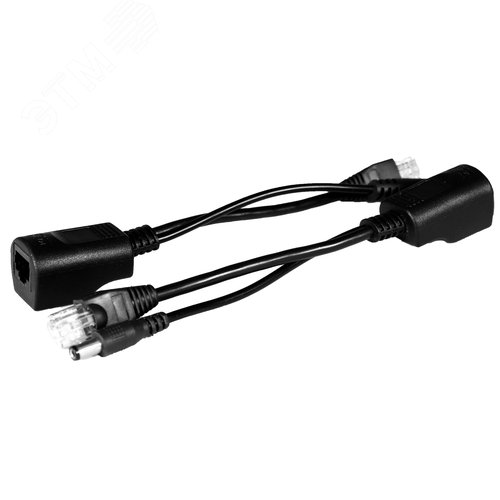 Комплект пассивный (инжектор + сплиттер) для передачи PoE по кабелю Cat 5e. - SCandT